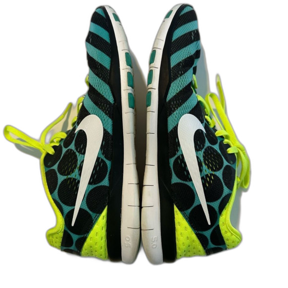 Nike Women's SZ 7.5 Free TR 5.0 Aqua Green Running Shoe Bold Laces Sneaker - Picture 6 of 15